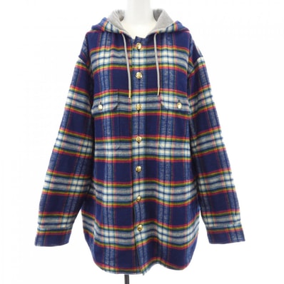 セリーヌ CELINE キルティングチェックオーバーシャツ トリオンフ 2W16B029X ジャケット