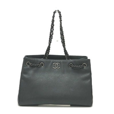 シャネル CHANEL トートバッグ CC ココマーク チェーンバッグ カバン ハンドバッグ ショルダーバッグ キャビアスキン グレー