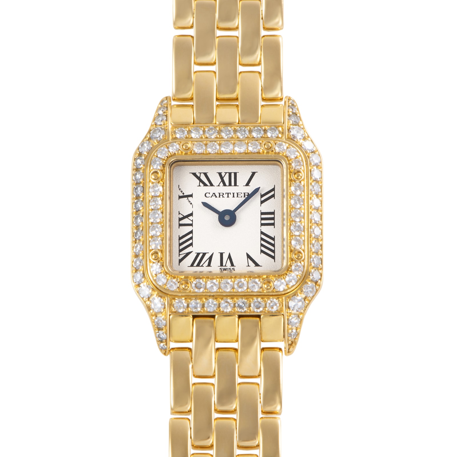 Cartier カルティエ ミニパンテール WF3182B9 ベゼルダイヤ K18YG【中古】