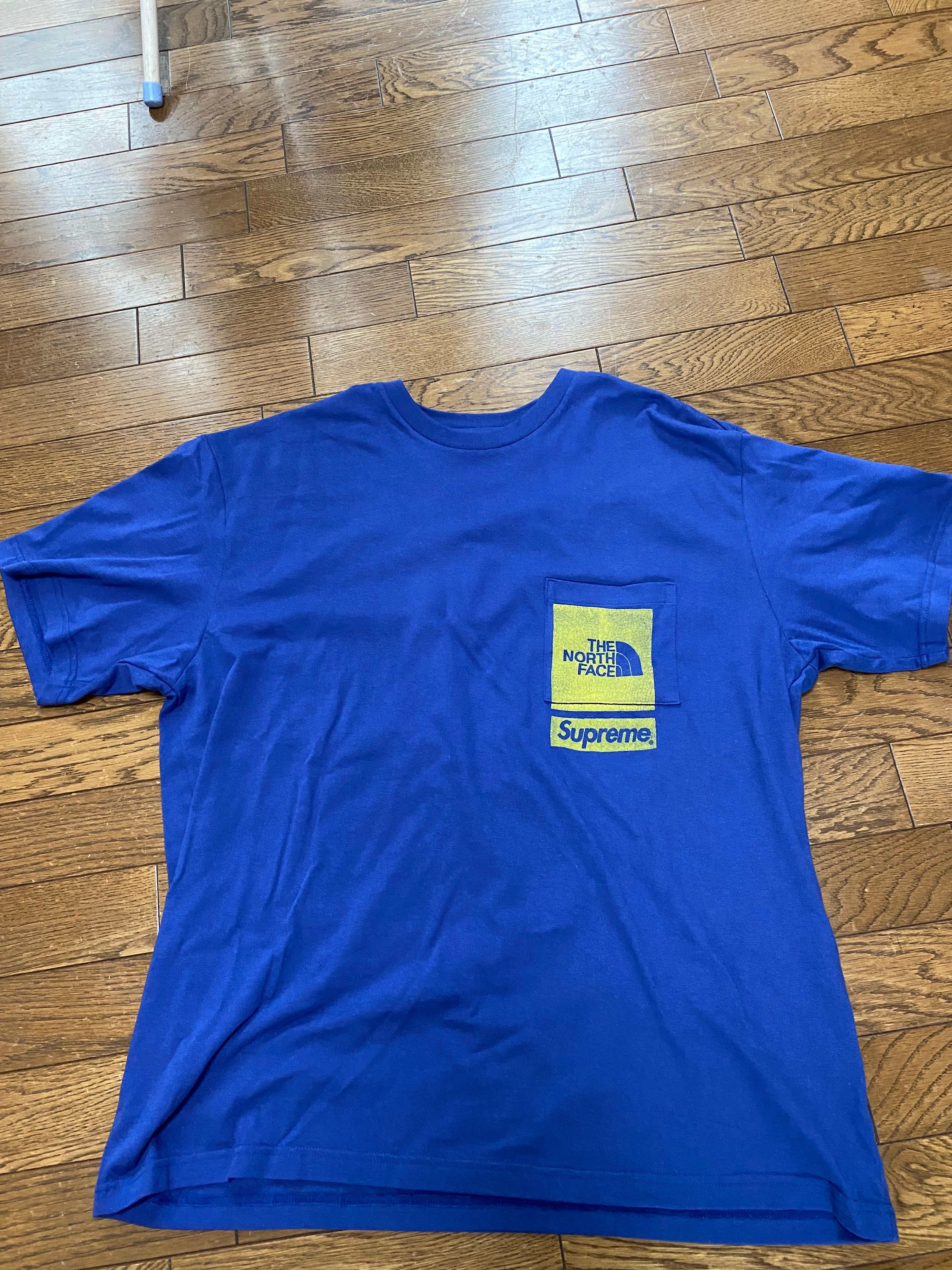 Supreme x The North Face Printed Pocket Tee "Navy"