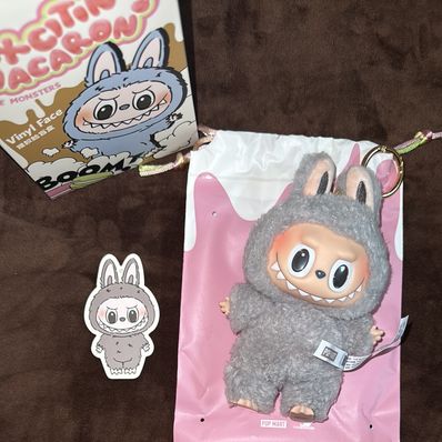 POP MART THE MONSTERS (LABUBU) Exciting Macaron Plush Series SESAME BEAN