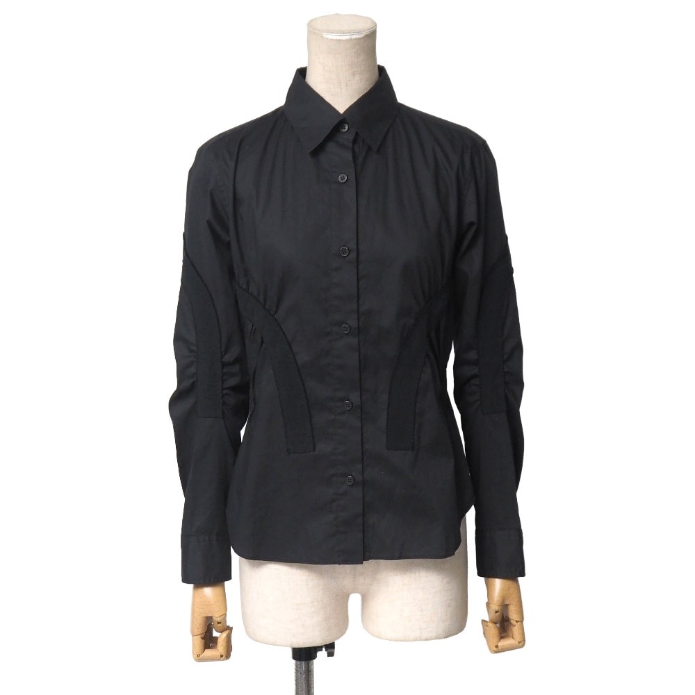 ISSEY MIYAKE イッセイミヤケ 長袖シャツ サイズ1 コットン ブラック ブランド古着【中古】20260609/RA9729
