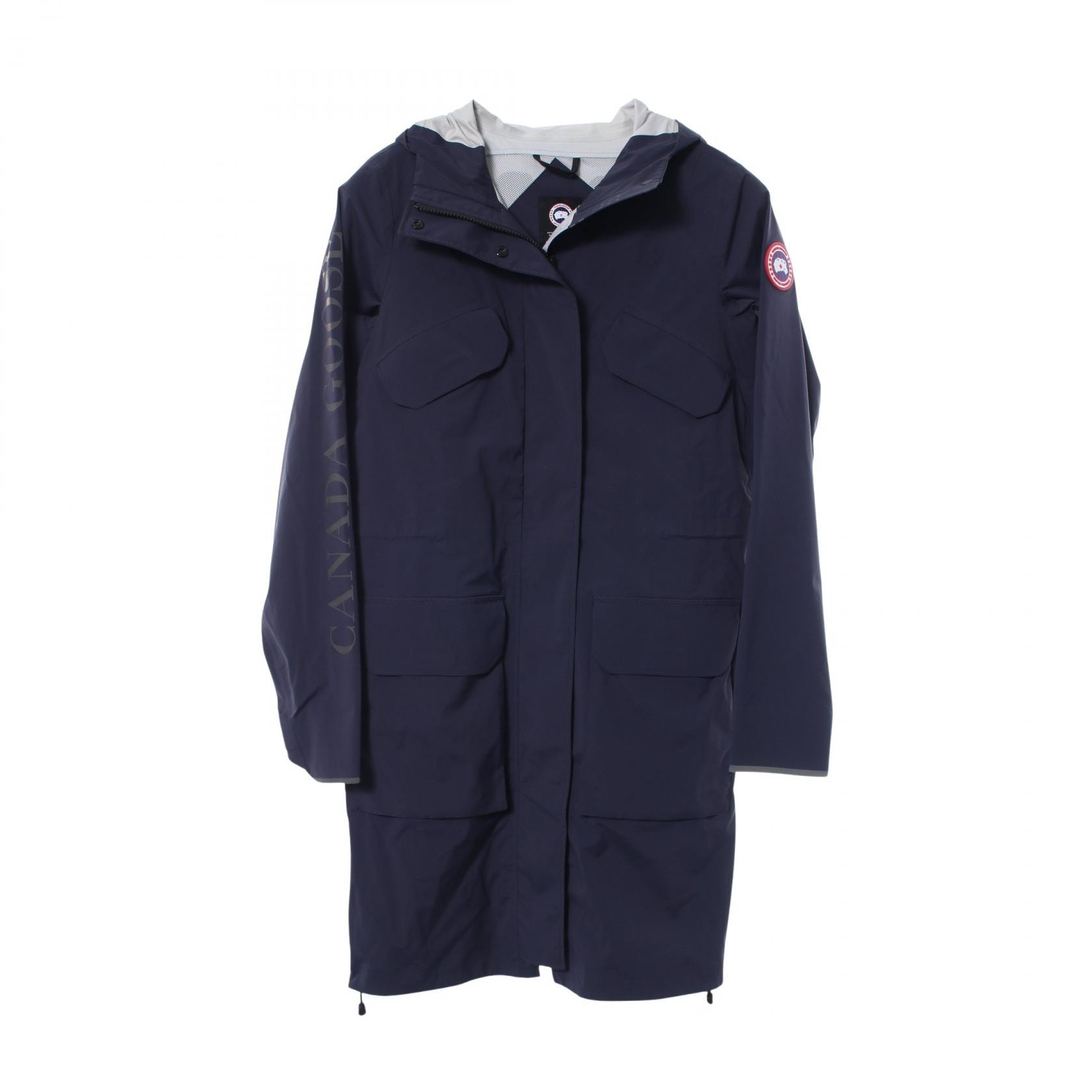 カナダグース CANADA GOOSE SEABOARD JACKET シーボード フード付き 衣料品 アウター ナイロン レディース ネイビー系 5607L 【中古】