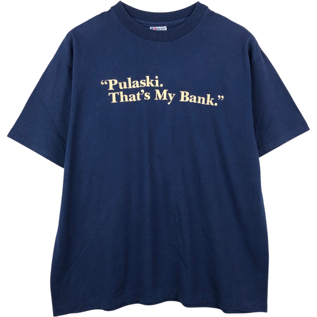 古着 80年代 ヘインズ Hanes Fifty-Fifty 青タグ メッセージプリントTシャツ USA製 メンズXL相当 ヴィンテージ/eaa660105