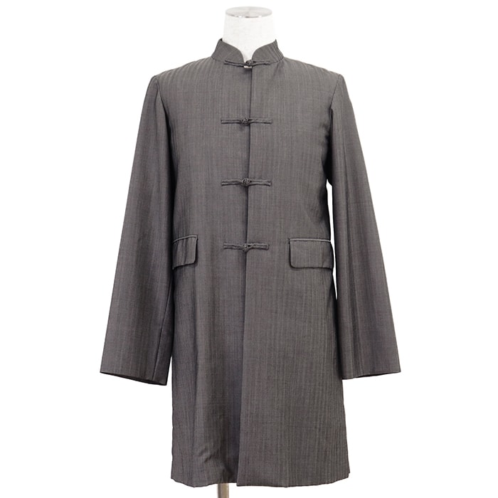 【SALE】COMME des GARCONS HOMME PLUS コムデギャルソンオムプリュス チャイナ コート サイズ XS メンズ スタッズ アウター グレー 灰色 日本製
