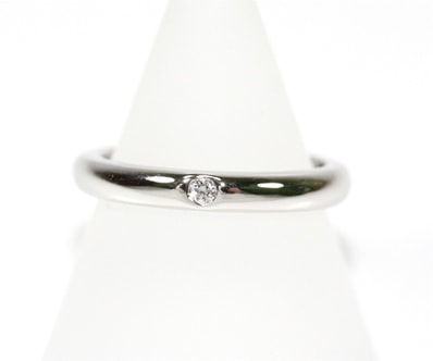 ティファニー ペレッティ バンドリング 1Pダイヤモンド Pt950 #6.5 TIFFANY&Co.