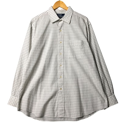 古着 ラルフローレン Ralph Lauren POLO by Ralph Lauren CURHAM ワイドカラー 長袖 コットンチェックシャツ メンズXL相当/eaa581439