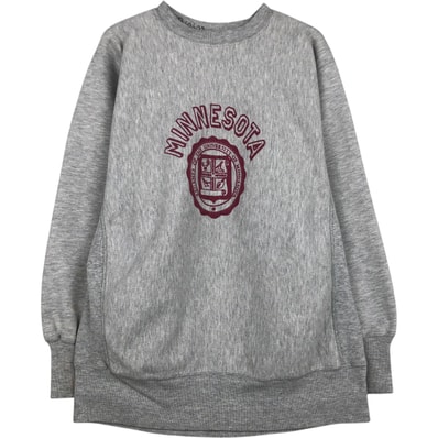 古着 90年代 チャンピオン Champion REVERSE WEAVE リバースウィーブ 刺繍タグ MINNESOTA ミネソタ大学 カレッジスウェットシャツ トレーナー USA製 メンズXL相当 ヴィンテージ/eaa477387
