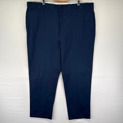 古着 ディッキーズ Dickies パンツ ストレート IDEALジッパー 大きいサイズ スラックス 874 W50 L34 ネイビー系 メンズ