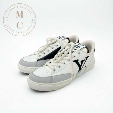 ルイヴィトン LOUIS VUITTON チャーリーライン モノグラム スニーカー 靴 シューズ レザー ファブリック ホワイト ブラック グレー ロゴ