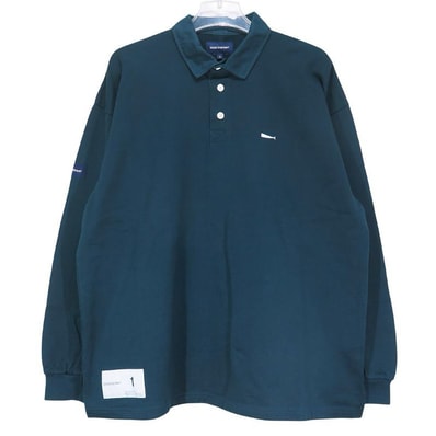 DESCENDANT ディセンダント 21AW BOO POLO LS 212ATDS-CSN35 ブーポロ ロングスリーブ シャツ グリーン プルオーバー シャツ 長袖 サイズ1