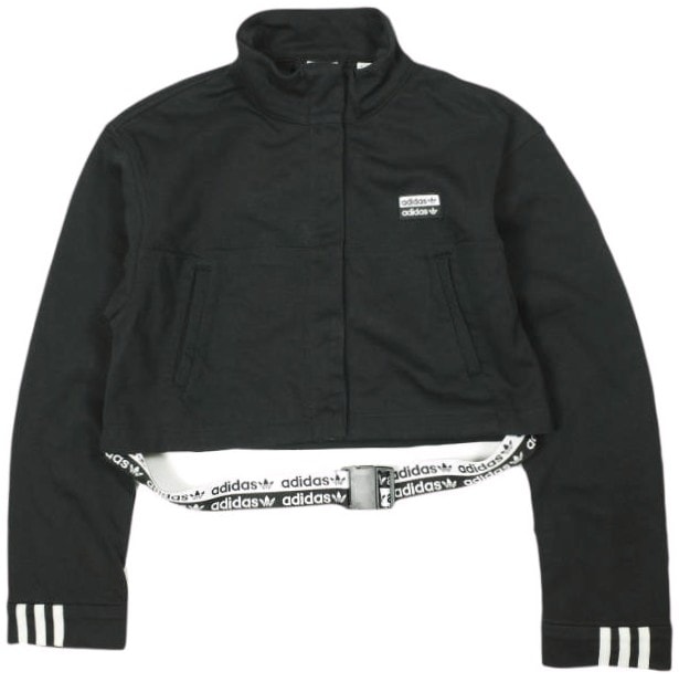 adidas アディダス RYV TRACK TOP クロップド トラックトップ FQ7024 M BLACK ジャケット ブルゾン アウター g13817