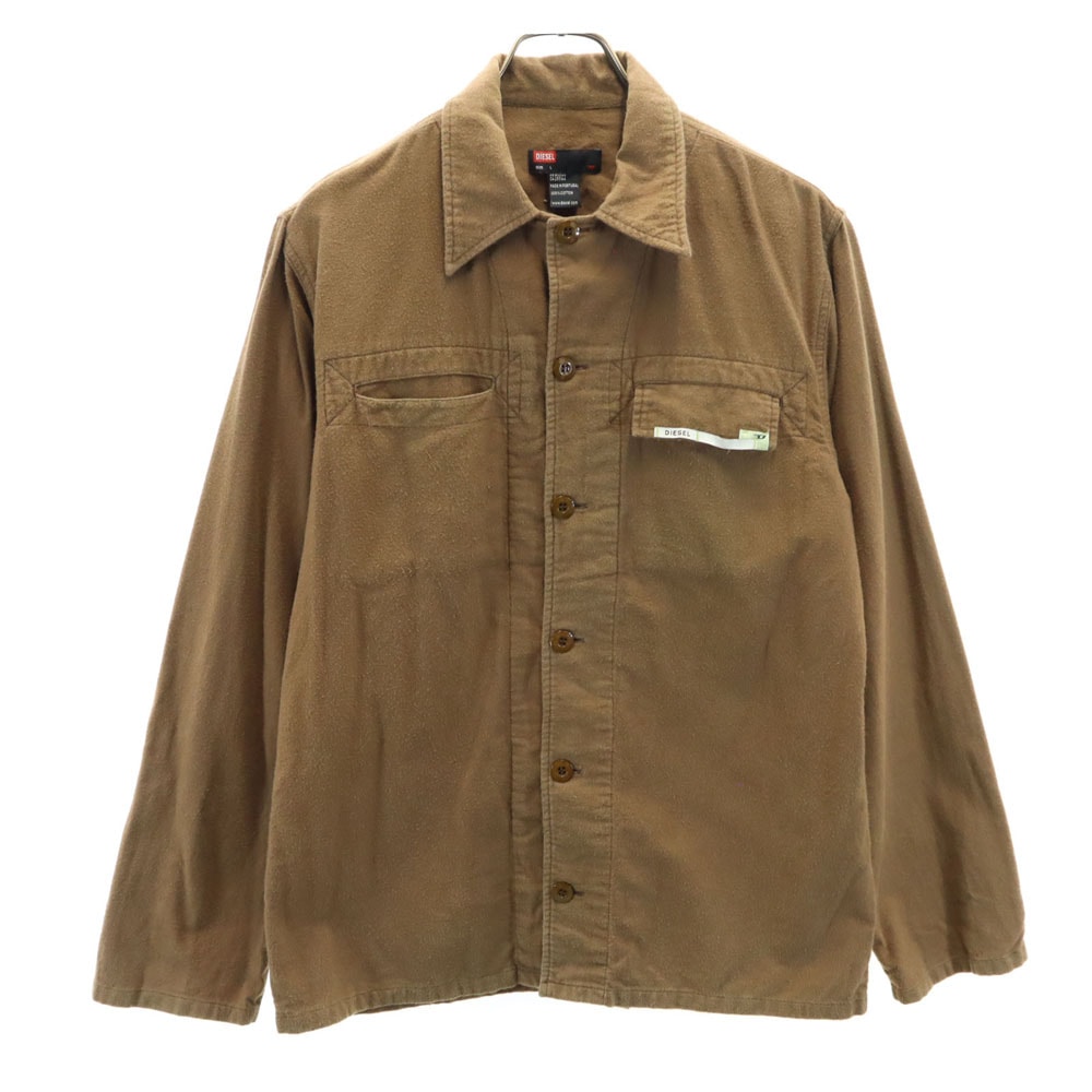 DIESEL ディーゼル 長袖 ネルシャツ L ブラウン