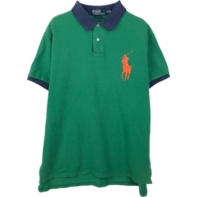 古着 ラルフローレン Ralph Lauren POLO by Ralph Lauren CUSTOM FIT ビッグポニー 半袖 ポロシャツ メンズXL相当/eaa474611