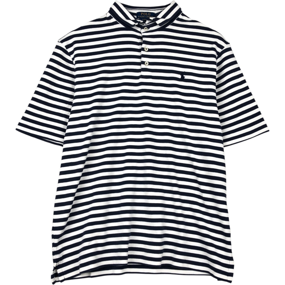 古着 ラルフローレン Ralph Lauren POLO RALPH LAUREN CLASSIC FIT 半袖 ボーダー ポロシャツ メンズL相当/eaa620995