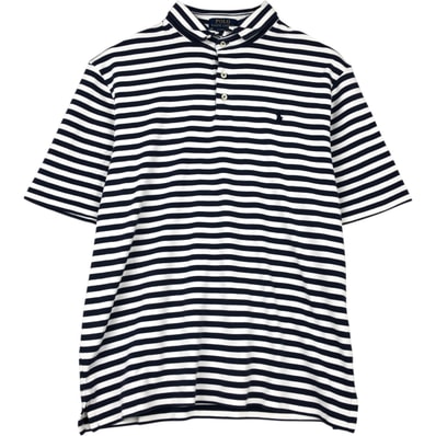 古着 ラルフローレン Ralph Lauren POLO RALPH LAUREN CLASSIC FIT 半袖 ボーダー ポロシャツ メンズL相当/eaa620995
