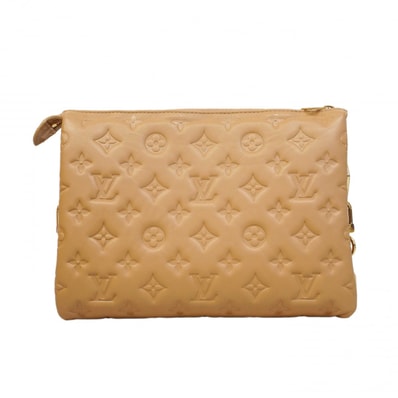 【6dd4365】ルイヴィトン ハンドバッグ モノグラム・エンボス クッサンPM M57791 キャメル 2wayバッグ【中古】レディース