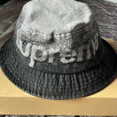 Supreme Fade Jacquard Denim Crusher "Black"