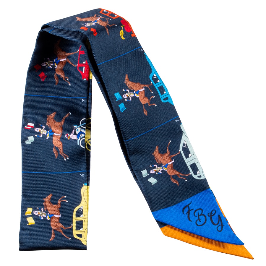 HERMES エルメス HERMES PARADE エルメス パラード 064150S 03 ツイリー スカーフ 2024AW ネイビー マルチカラー【中古】