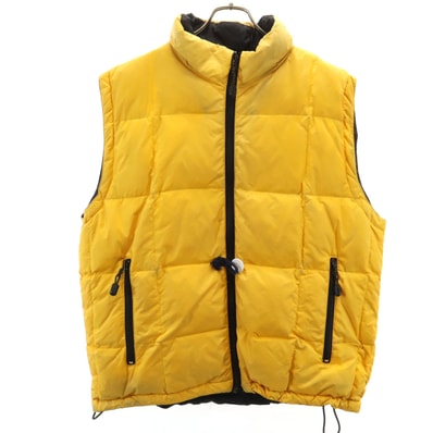 GAP ギャップ リバーシブル ハイブリッド ダウンベスト L 山吹色 ポケッタブル