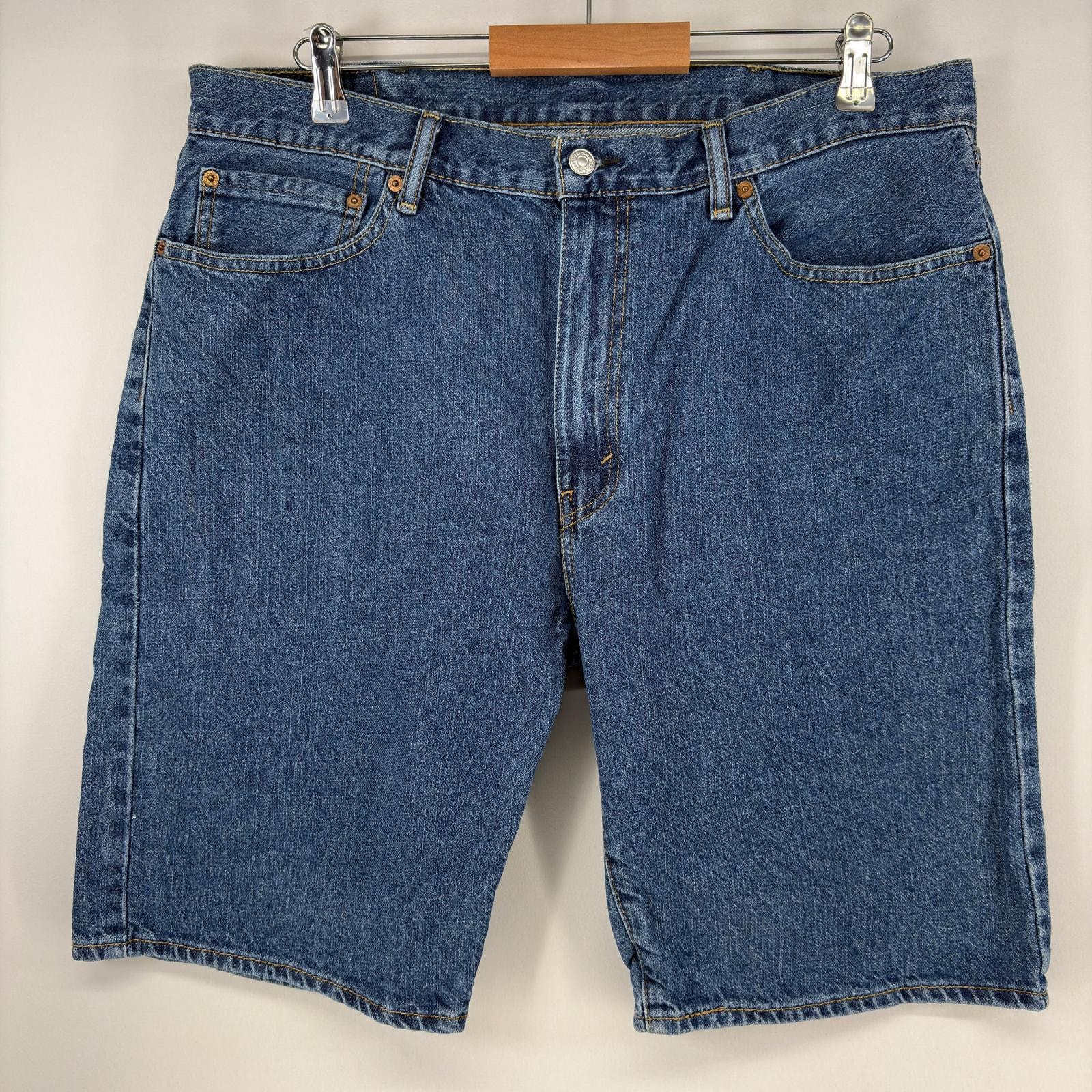 古着 リーバイス Levi's デニム ショートパンツ 5ポケット ジップ 505 ハーフパンツ ジーパン ストレート w38  ブルー メンズ