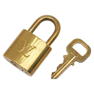 ルイ ヴィトン カデナ 南京錠 キー セット ゴールド メッキ レディース LOUIS VUITTON 【中古】