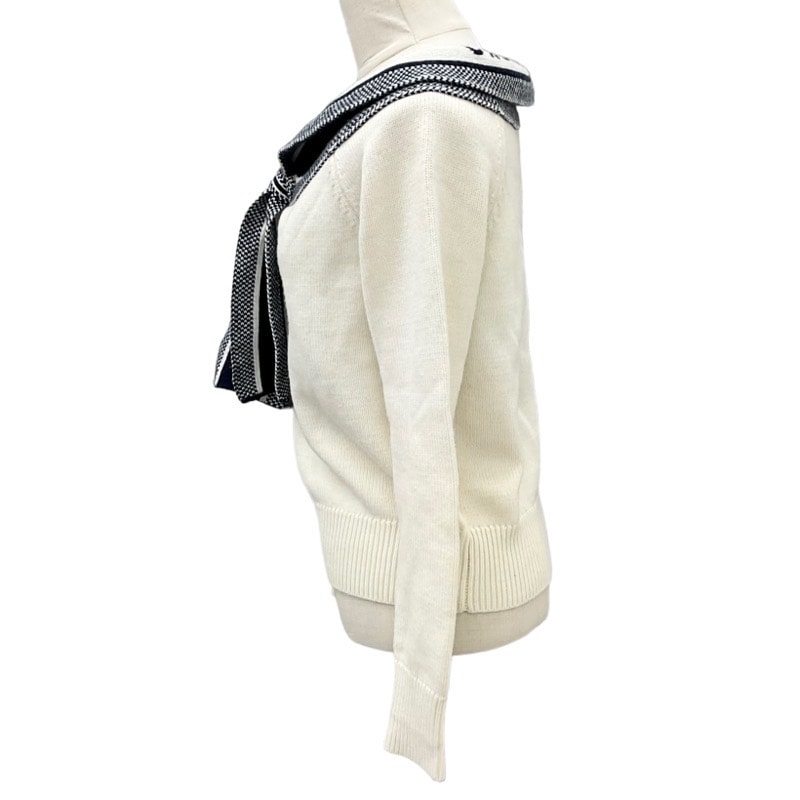 クリスチャンディオール CHRISTIAN DIOR トップス ニット セーラー ロゴ ウール アイボリー