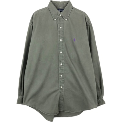 古着 ラルフローレン Ralph Lauren BLAIRE 長袖 ボタンダウンシャツ メンズM相当/eaa664202