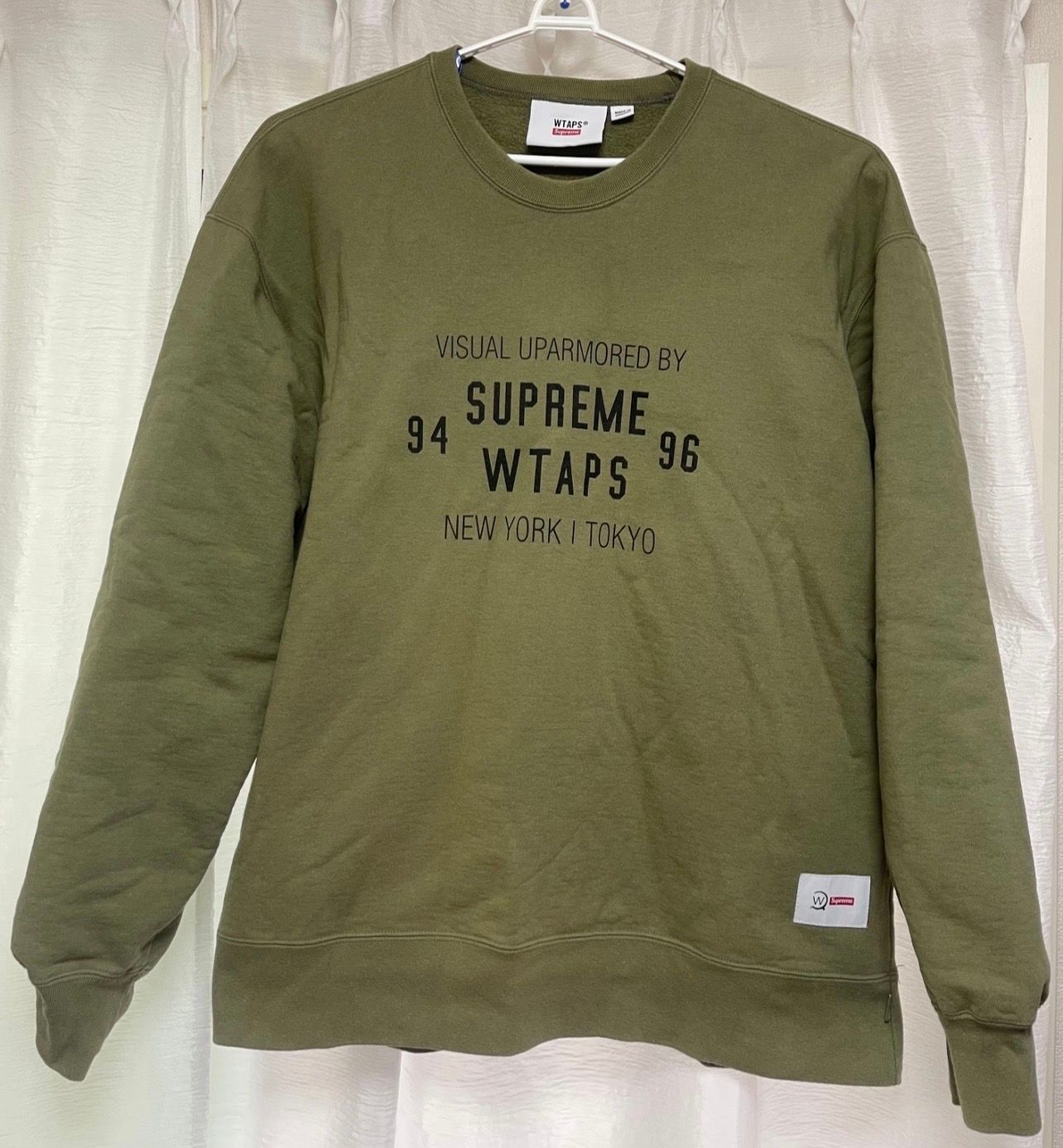 Supreme / WTAPS Crewneck "Light Olive"