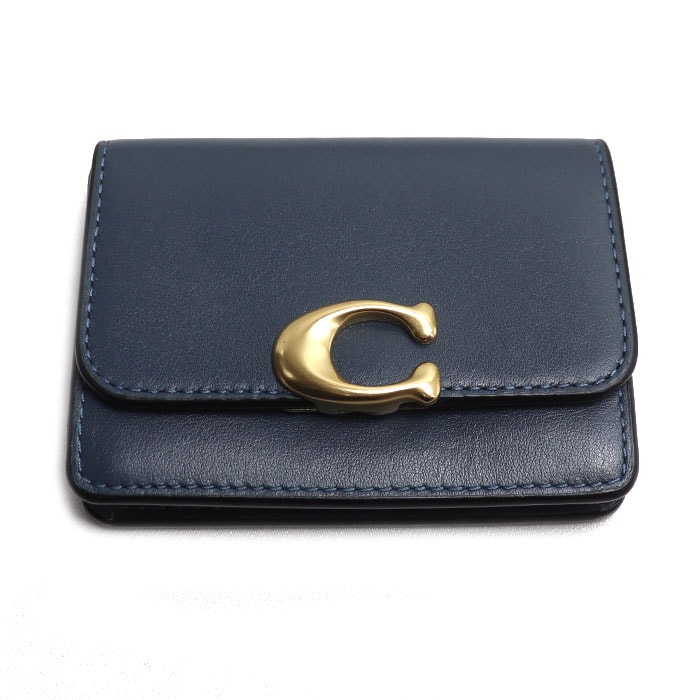 COACH コーチ バンディット カードケース ネイビー CH825 アウトレット レディース【中古】