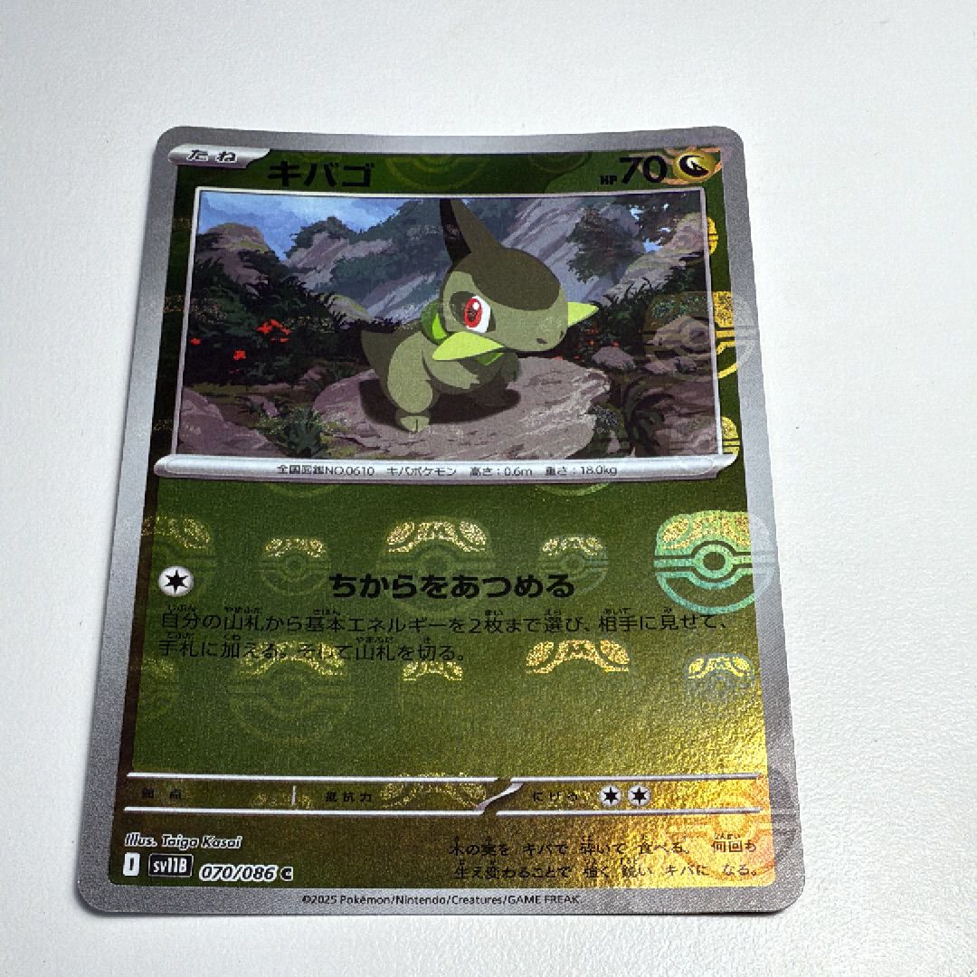 キバゴ C :マスターボールミラー [SV11B 070/086](拡張パック「ブラックボルト」)