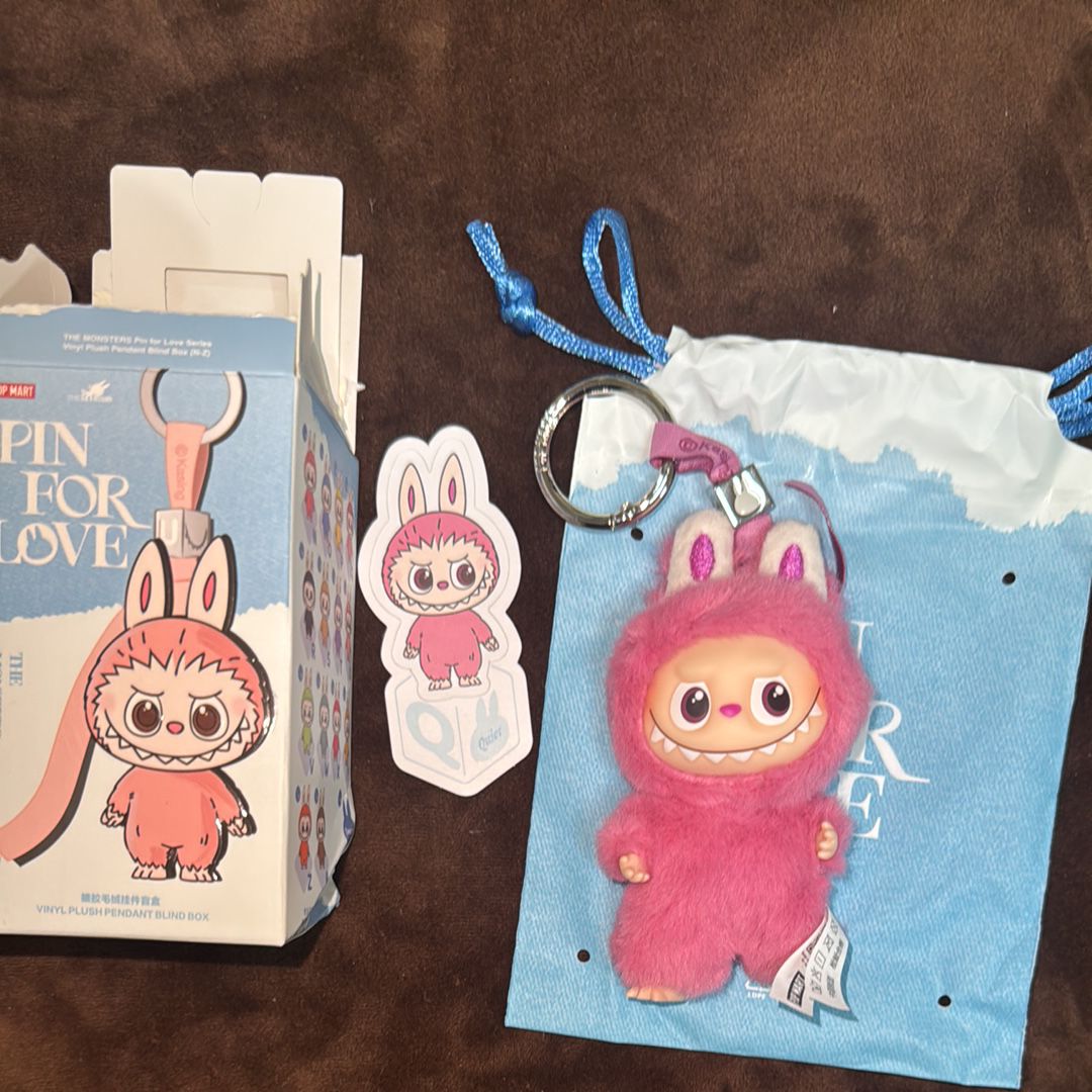 POP MART THE MONSTERS (LABUBU) Pin for Love Series-Vinyl Plush Pendant (N-Z) Q