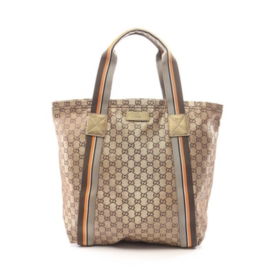 グッチ GUCCI GG柄 トートバッグ バッグ キャンバス レディース ゴールド系 / ブラウン系 189669 【中古】