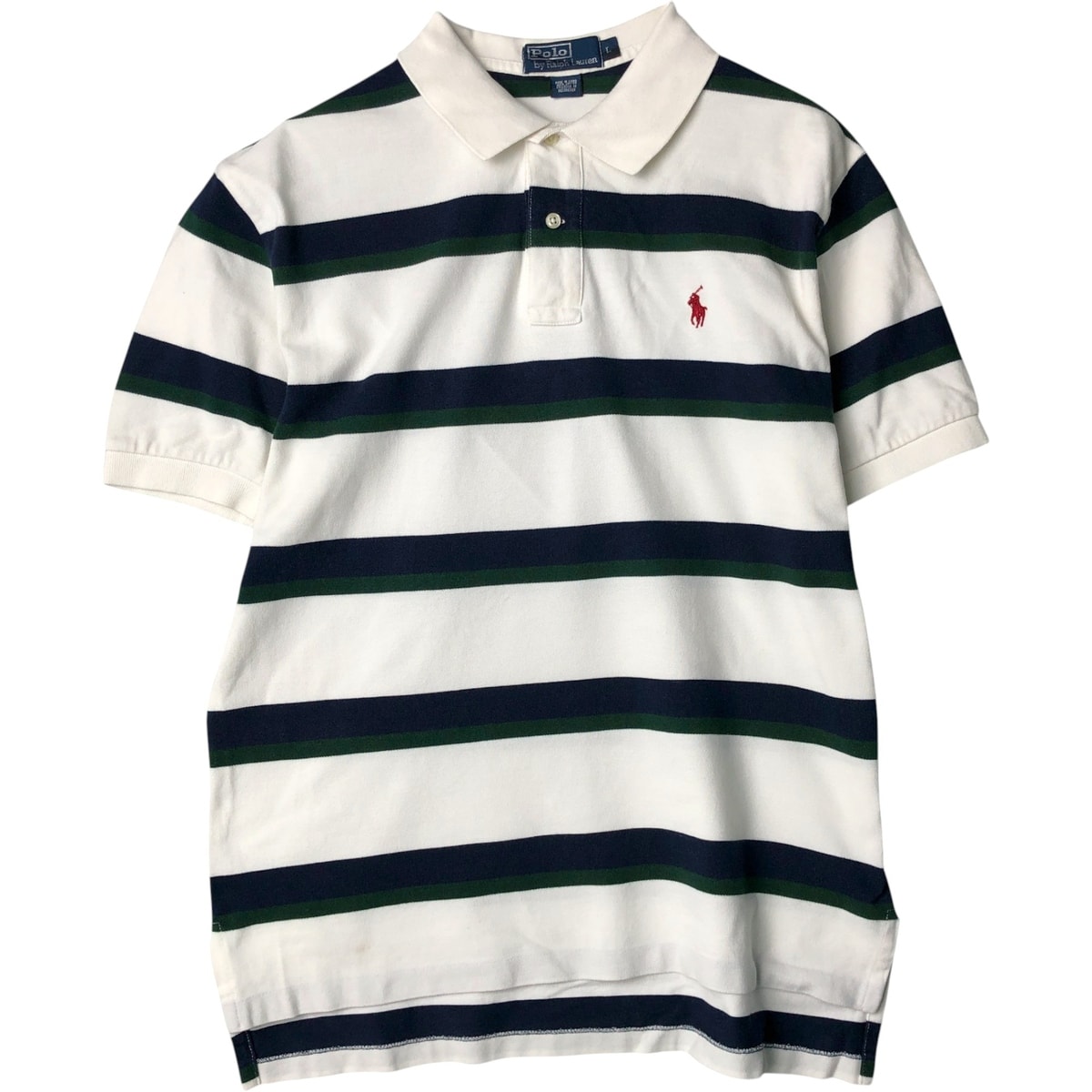 古着 ラルフローレン Ralph Lauren POLO by Ralph Lauren 半袖 ボーダー ポロシャツ メンズL相当/eaa578612