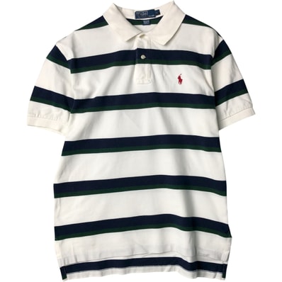 古着 ラルフローレン Ralph Lauren POLO by Ralph Lauren 半袖 ボーダー ポロシャツ メンズL相当/eaa578612