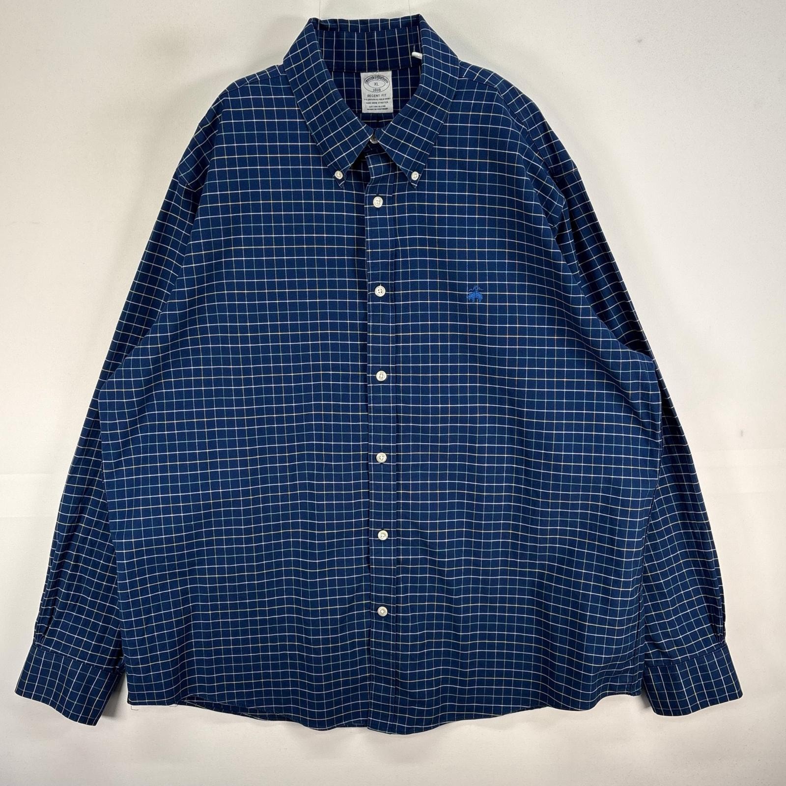 古着 ブルックスブラザーズ Brooks Brothers 長袖シャツ ロゴ 刺繍 