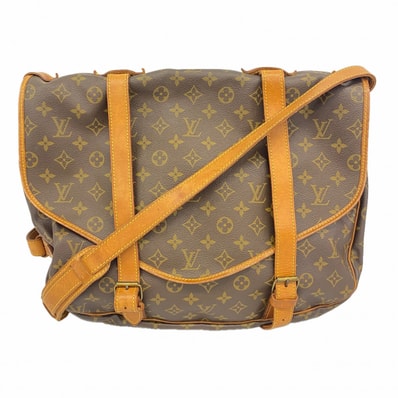 【6dd4038】ルイヴィトン ショルダーバッグ モノグラム ソミュール43 M42252 ブラウン【中古】レディース