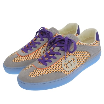 グッチ 未使用 G75 スニーカー シューズ メンズ オレンジ 9 1/2 832463 9 1/2