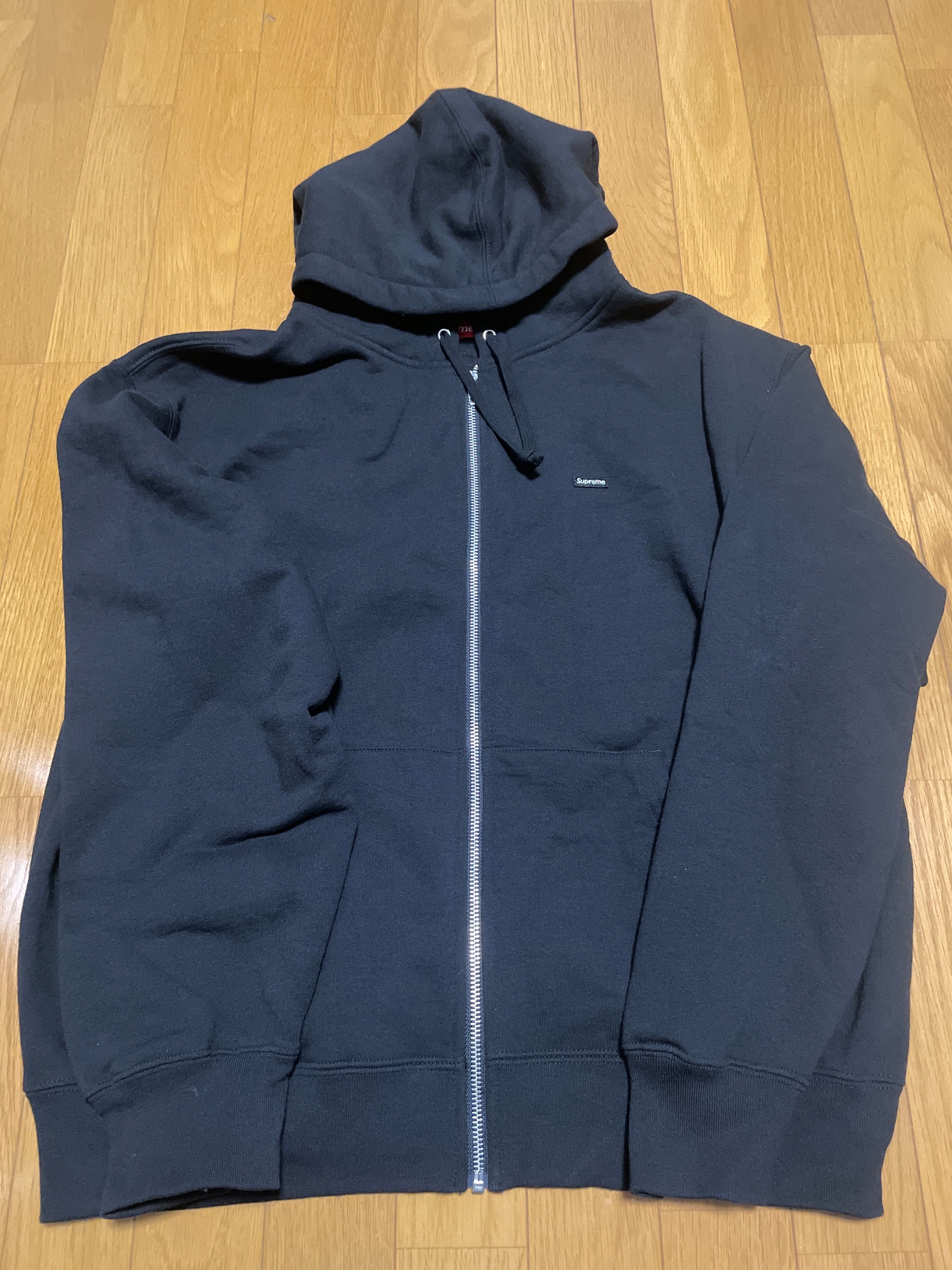 Supreme Small Box Zip Up Hooded Sweatshirt "Black"