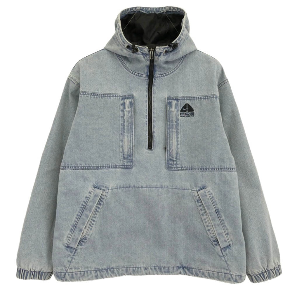 Supreme シュプリーム ジャケット 22aw DN3245-469 × NIKE ACG ナイキ エーシージー Denim Pullover デニム プルオーバー アノラック ジャケット インディゴブルー系 S【中古】