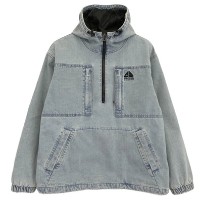 Supreme シュプリーム ジャケット 22aw DN3245-469 × NIKE ACG ナイキ エーシージー Denim Pullover デニム プルオーバー アノラック ジャケット インディゴブルー系 S【中古】