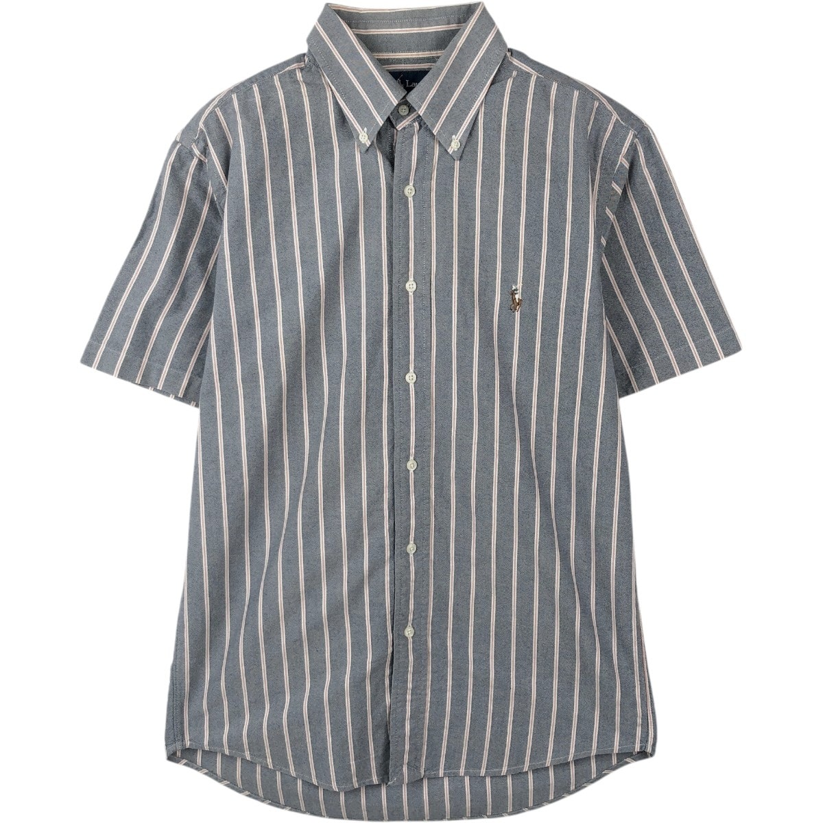 古着 ラルフローレン Ralph Lauren CUSTOM FIT 長袖 ボタンダウンストライプシャツ メンズM相当/eaa665084