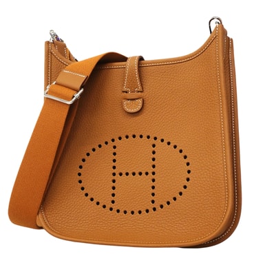 【6fa1907】エルメス ショルダーバッグ エヴリン23 トリヨンクレマンス ゴールド シルバー金具 G刻印【中古】レディース