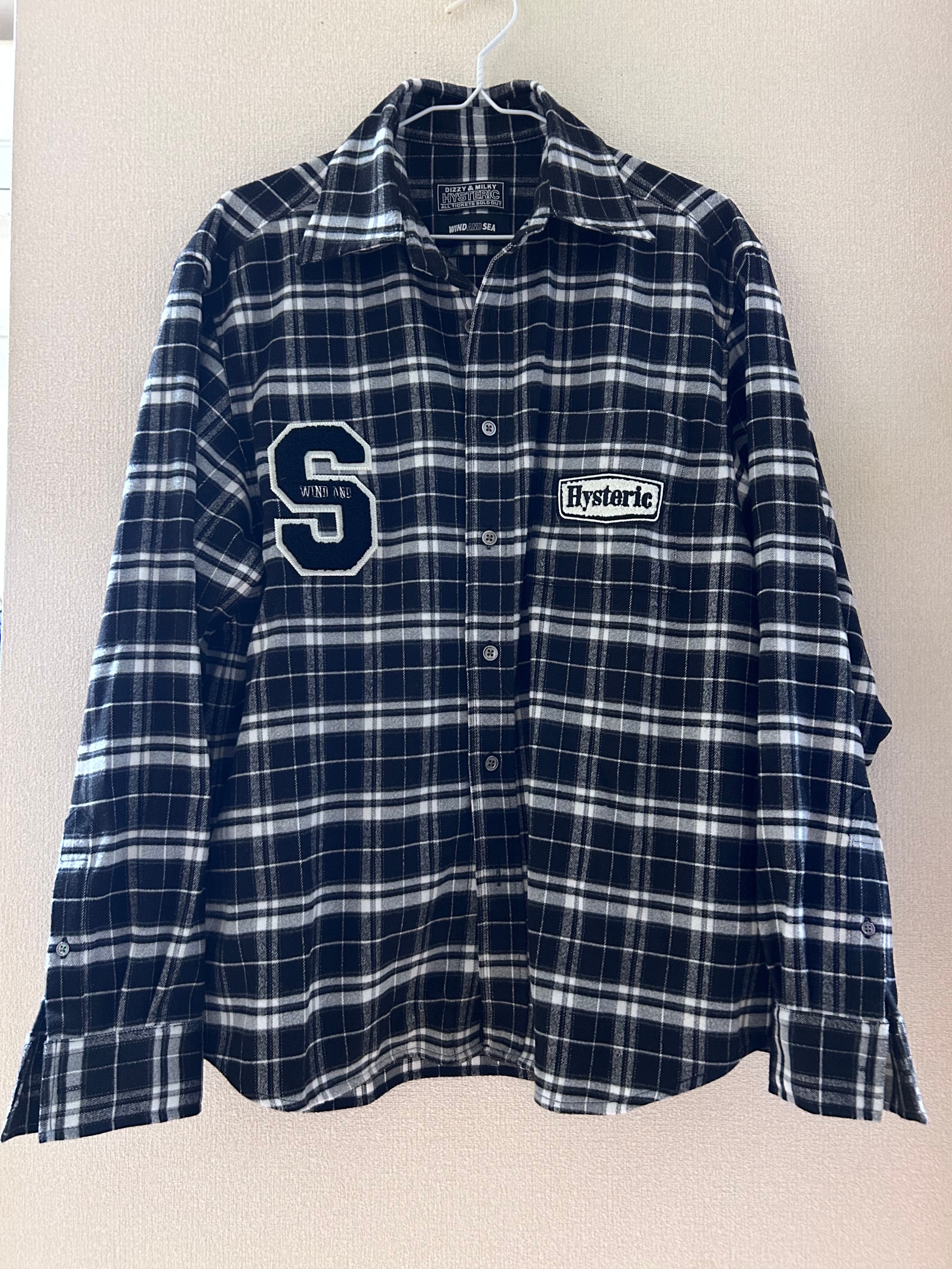 WIND AND SEA x HYSTERIC GLAMOUR Check Shirt "Black"