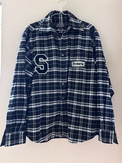 ウィンダンシー x ヒステリックグラマー チェック シャツ "ブラック"