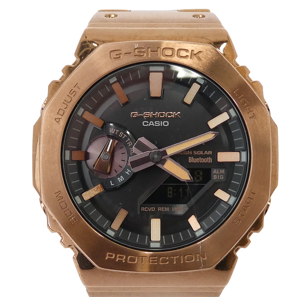 G-SHOCK ジーショック 時計 GM-B2100 フルメタル タフソーラー スマートフォンリンク アナログ デジタル 腕時計 ウォッチ ブラウン系【中古】