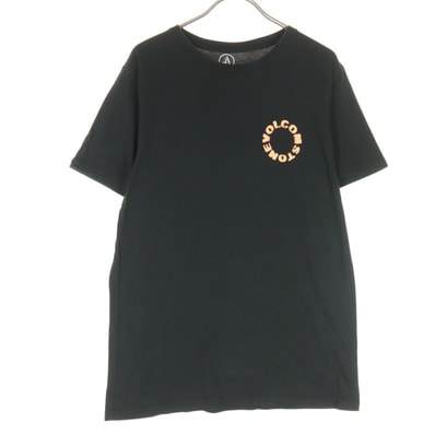 美品 VOLCOM ボルコム 両面プリント 半袖 Tシャツ M ブラック