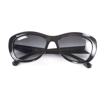 美品 シャネル サングラス ブラック 56□17 135 6038-H