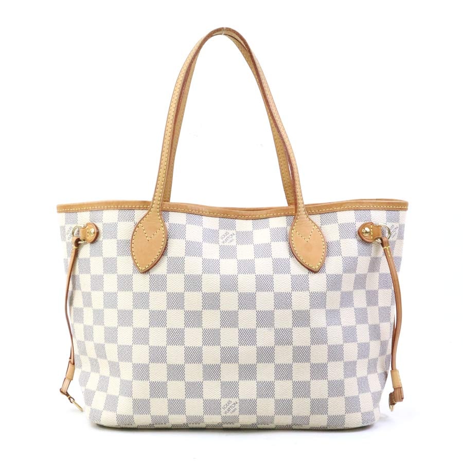 ルイ ヴィトン LOUIS VUITTON トートバッグ ダミエアズール ネヴァーフルPM ダミエアズールキャンバス アズール ゴールド レディース【中古】 e61801a