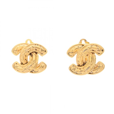 シャネル CHANEL ココマーク マトラッセ イヤリング ジュエリー GP(ゴールドメッキ) レディース ゴールド系 【中古】